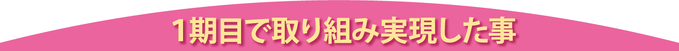 1期目で取り組み実現した事